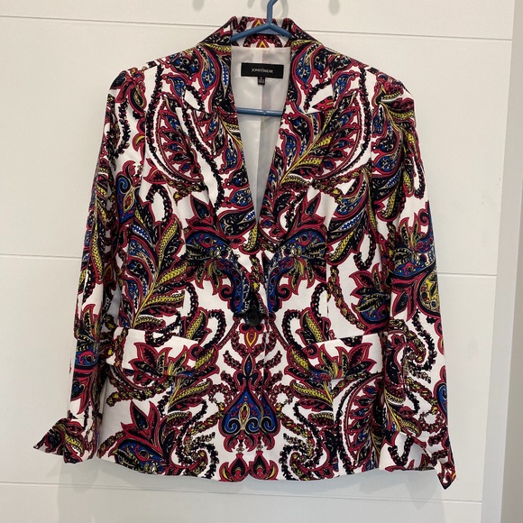 Fun patterned blazer - size 6 - Jones Wear - Picture 1 of 4